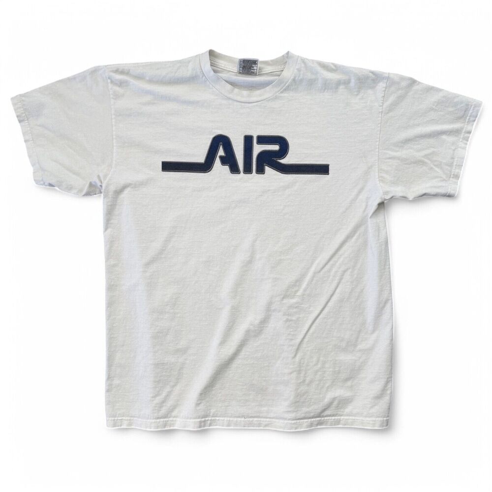 Vintage 90s Nike Air Center Spellout Logo T Shirt Mens XL White Single Stitch